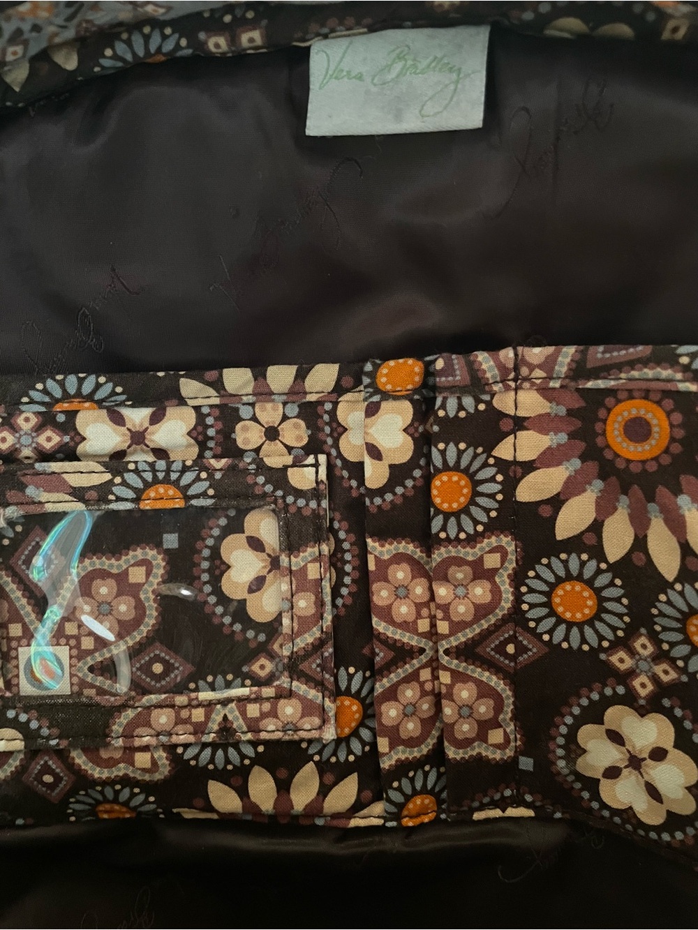 Vera Bradley Canyon Campus Backpack Retired Brown Floral Quilted Travel School - Picture 9 of 16